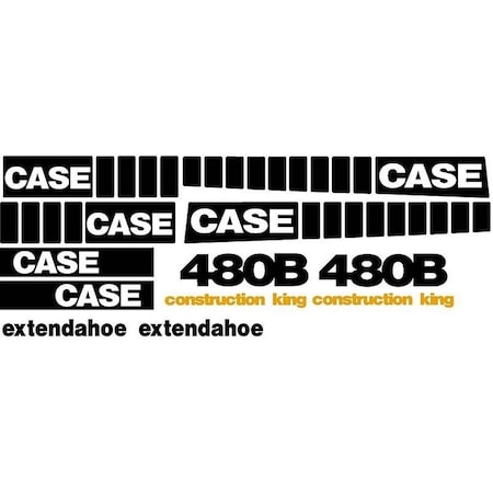 Aftermarket New 480B Construction King Fits Case Extendahoe Backhoe Loader Whole Decal Set DECALSET480B